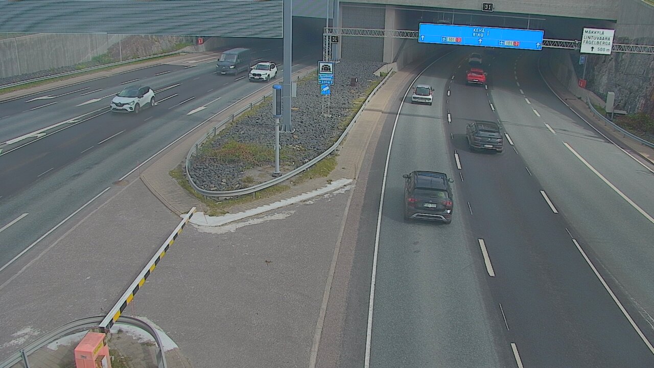 Kelikamerat Kuva Tie 101 Mestarintunneli, puomi länsi, Espoo, Uusimaa
