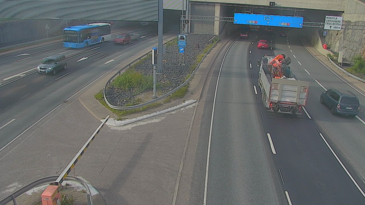 Kelikamerat Kuva Tie 101 Mestarintunneli, puomi länsi, Espoo, Uusimaa