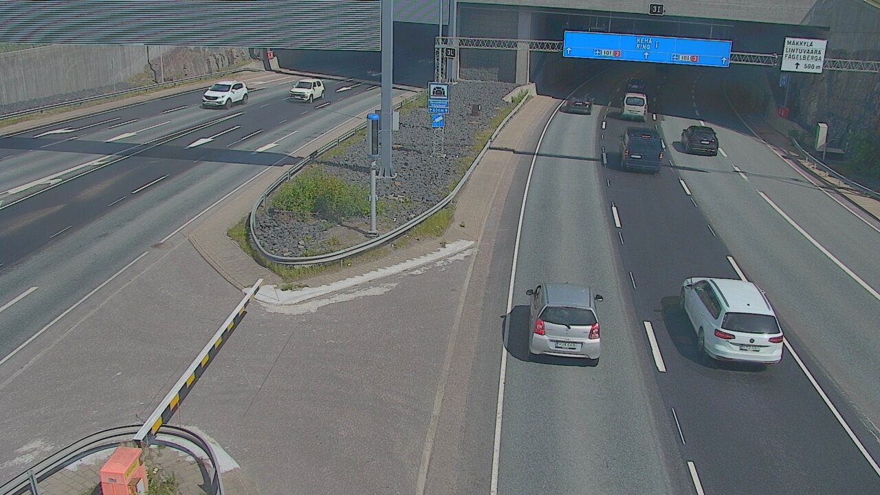 Kelikamerat Kuva Tie 101 Mestarintunneli, puomi länsi, Espoo, Uusimaa