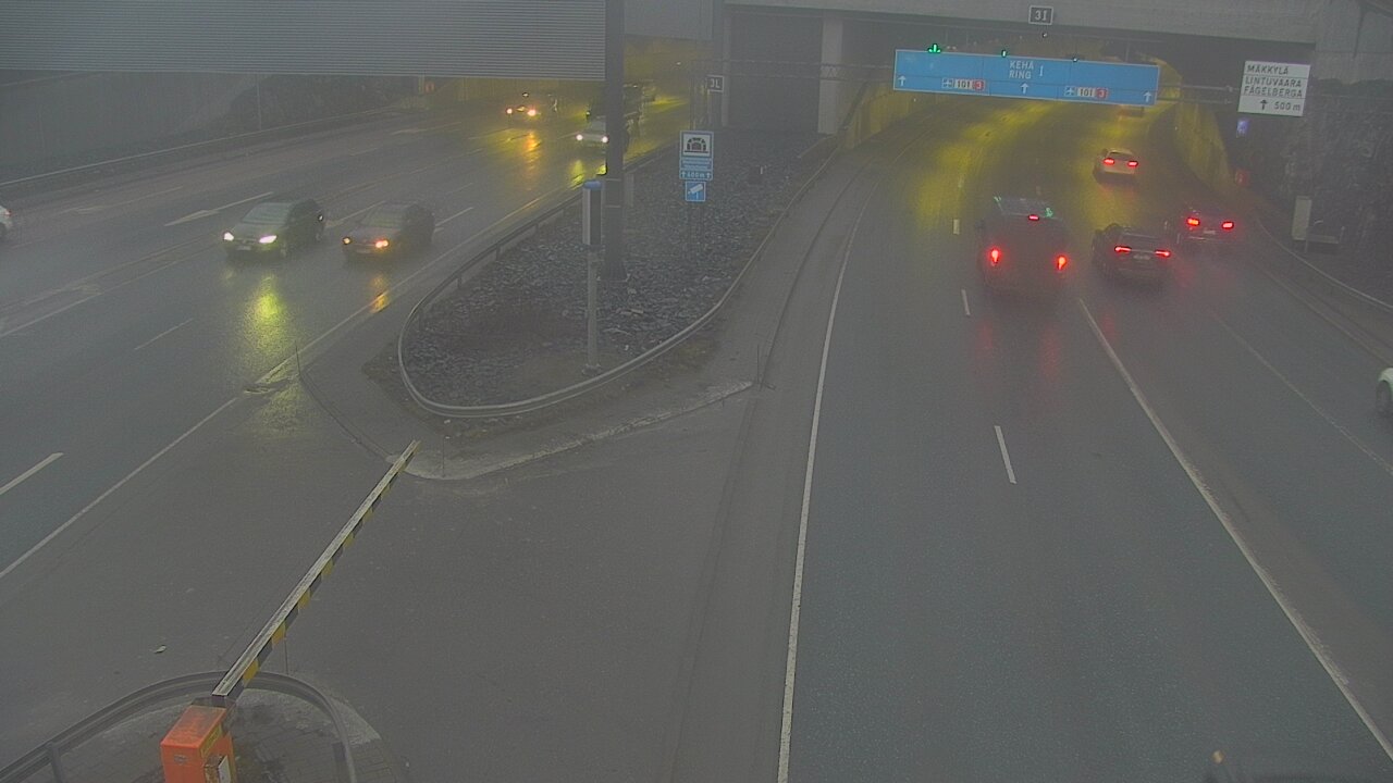 Kelikamerat Kuva Tie 101 Mestarintunneli, puomi länsi, Espoo, Uusimaa