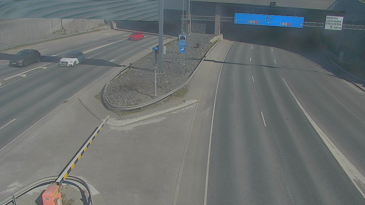 Kelikamerat Kuva Tie 101 Mestarintunneli, puomi länsi, Espoo, Uusimaa