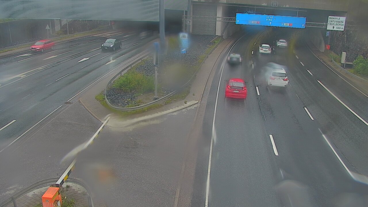 Weather Camera Image Road 101 Mestarintunneli, puomi, Espoo, Uusimaa