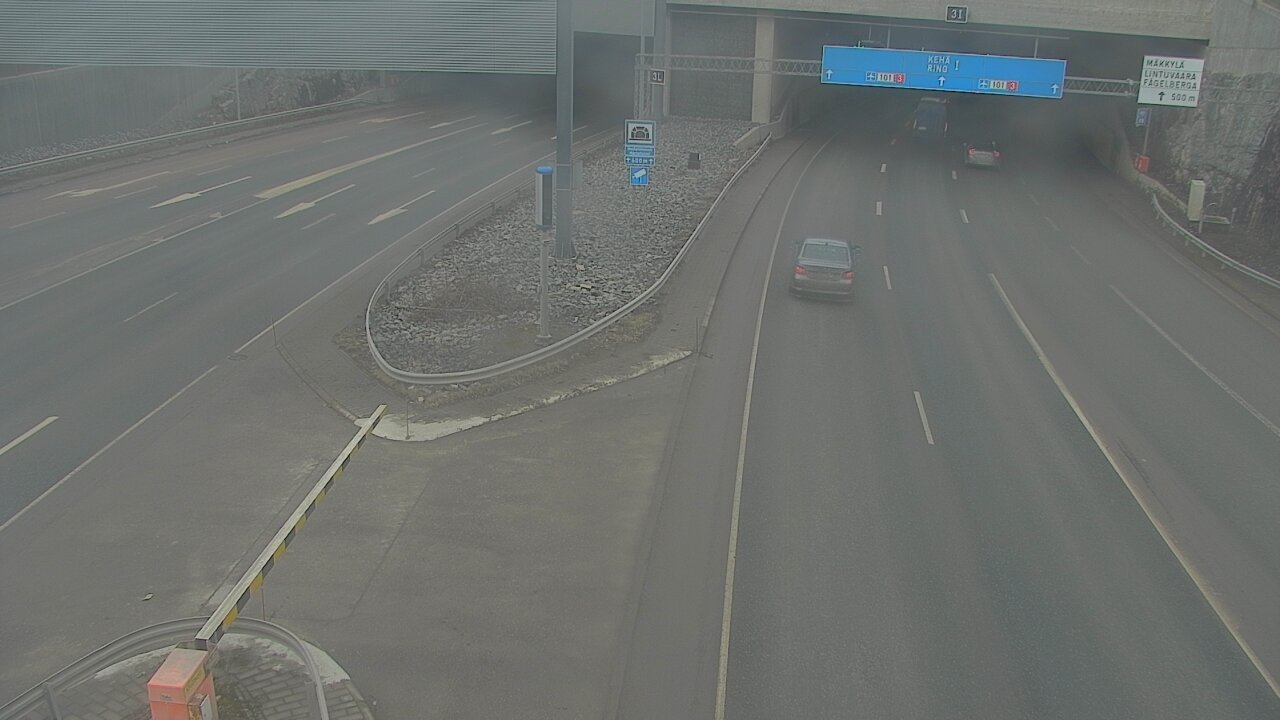 Weather Camera Image Väg 101 Mestarintunneli, puomi, Espoo, Uusimaa