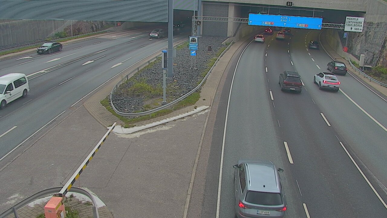 Kelikamerat Kuva Tie 101 Mestarintunneli, puomi länsi, Espoo, Uusimaa