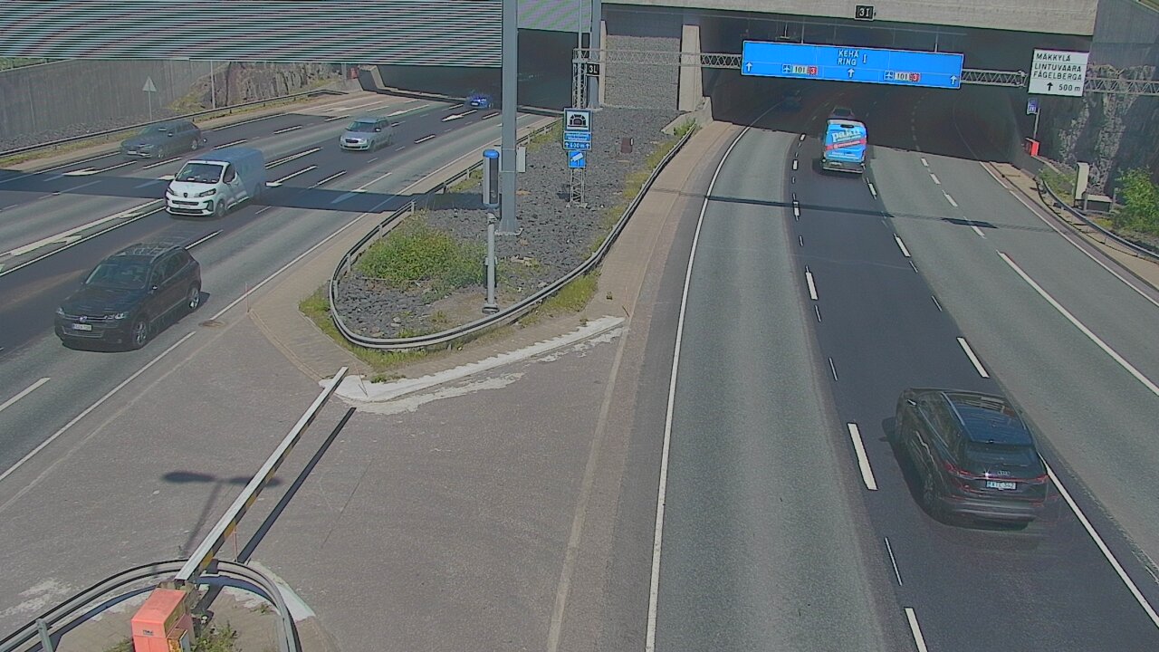 Kelikamerat Kuva Tie 101 Mestarintunneli, puomi länsi, Espoo, Uusimaa