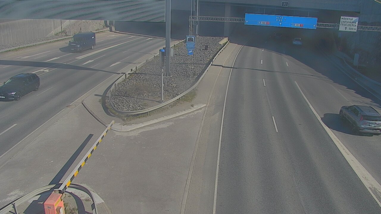 Kelikamerat Kuva Tie 101 Mestarintunneli, puomi länsi, Espoo, Uusimaa