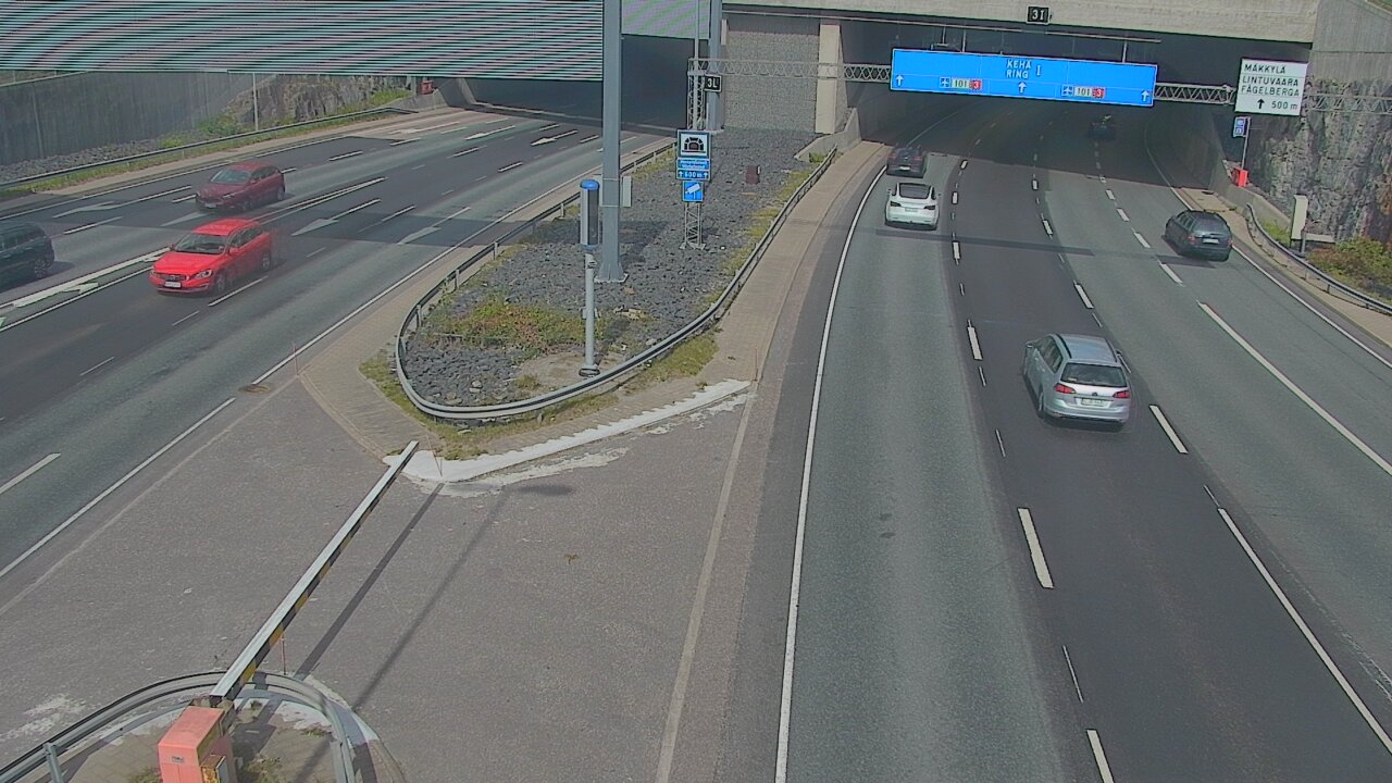 Kelikamerat Kuva Tie 101 Mestarintunneli, puomi länsi, Espoo, Uusimaa