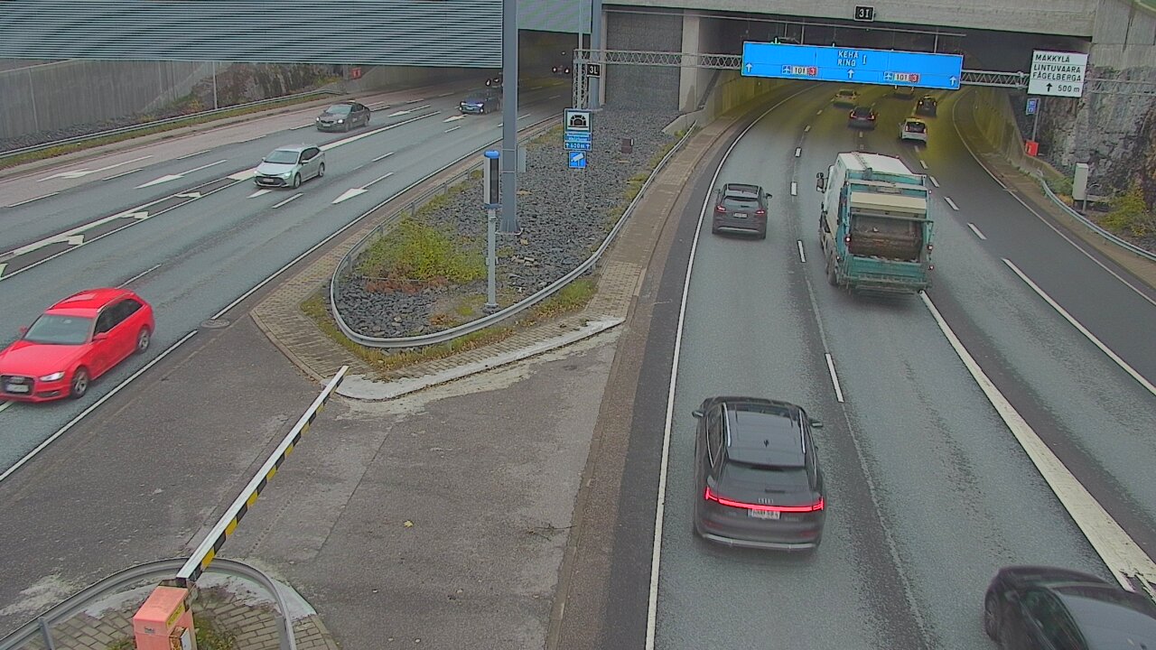 Kelikamerat Kuva Tie 101 Mestarintunneli, puomi länsi, Espoo, Uusimaa