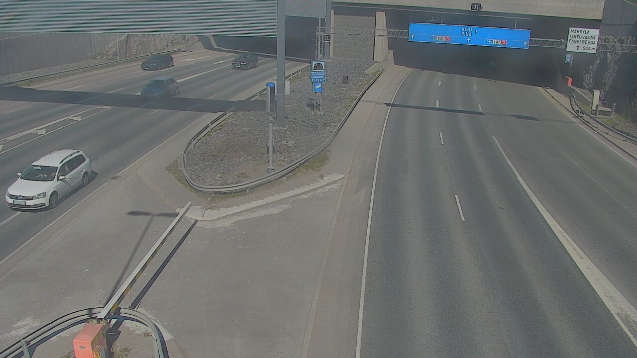 Kelikamerat Kuva Tie 101 Mestarintunneli, puomi länsi, Espoo, Uusimaa