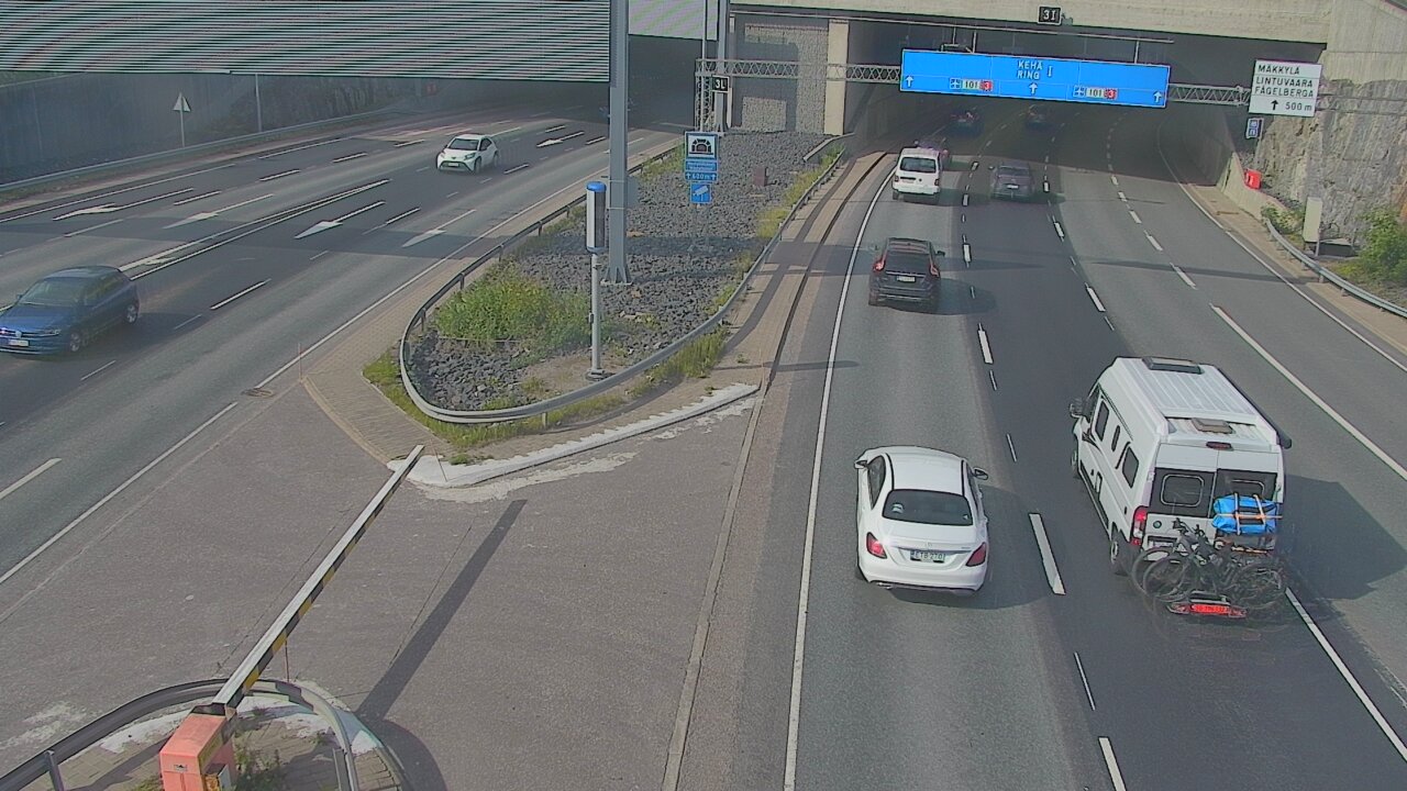 Kelikamerat Kuva Tie 101 Mestarintunneli, puomi länsi, Espoo, Uusimaa