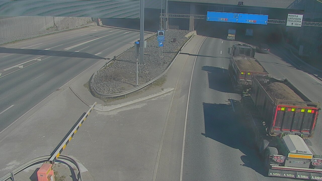 Kelikamerat Kuva Tie 101 Mestarintunneli, puomi länsi, Espoo, Uusimaa