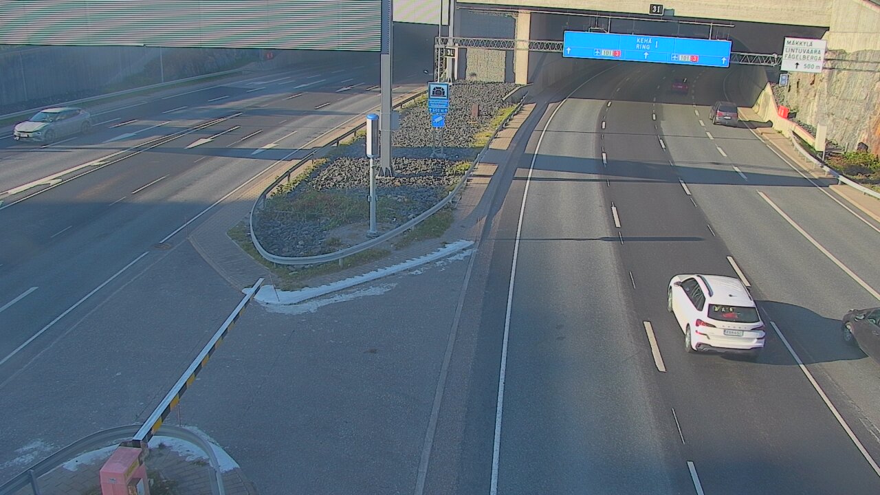 Kelikamerat Kuva Tie 101 Mestarintunneli, puomi länsi, Espoo, Uusimaa