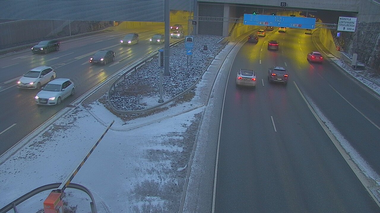 Kelikamerat Kuva Tie 101 Mestarintunneli, puomi länsi, Espoo, Uusimaa