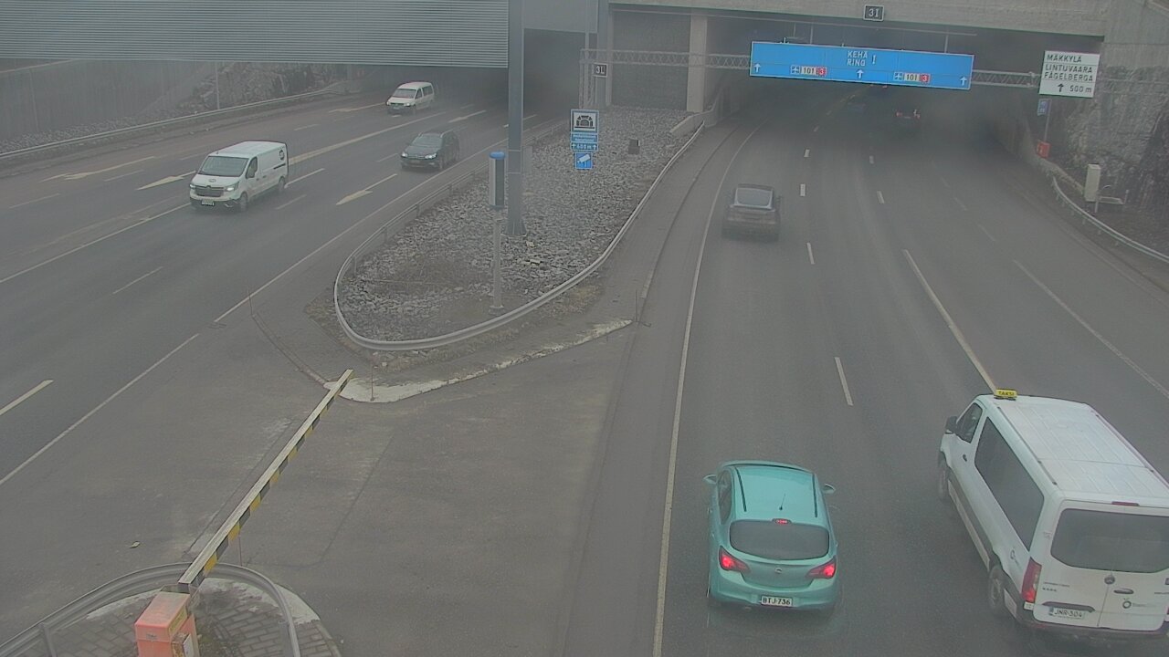 Weather Camera Image Väg 101 Mestarintunneli, puomi, Espoo, Uusimaa