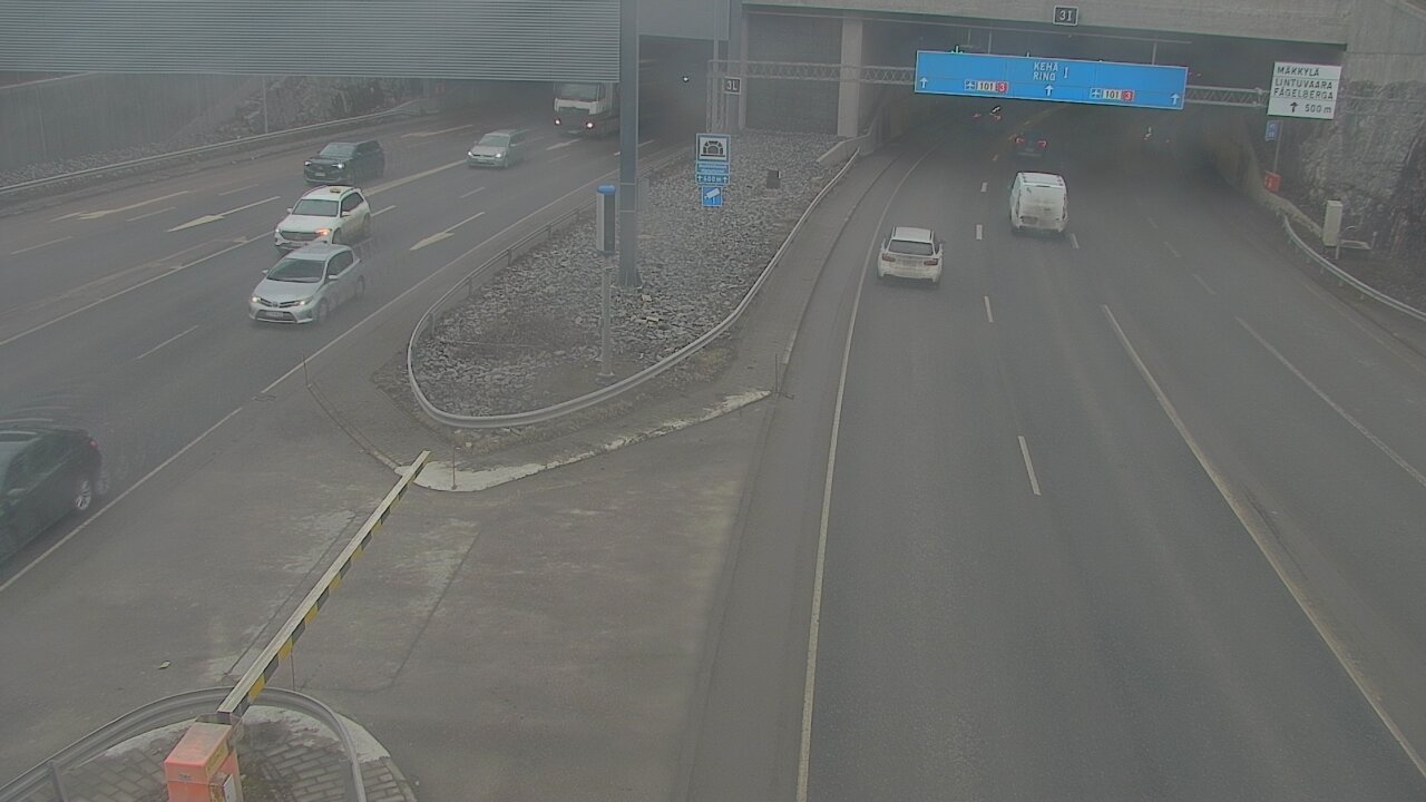 Weather Camera Image Väg 101 Mestarintunneli, puomi, Espoo, Uusimaa
