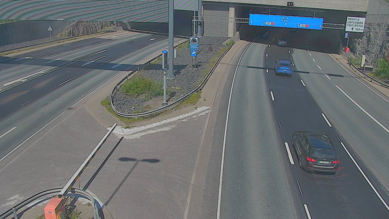 Kelikamerat Kuva Tie 101 Mestarintunneli, puomi länsi, Espoo, Uusimaa