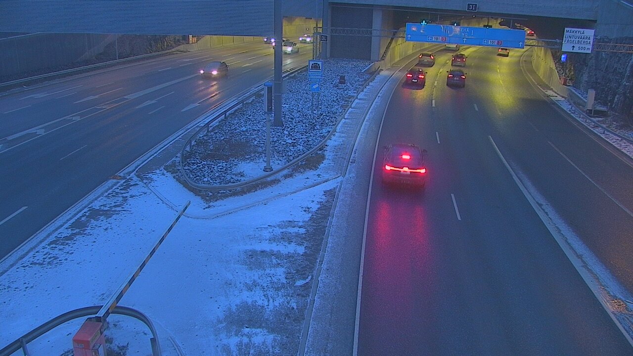 Kelikamerat Kuva Tie 101 Mestarintunneli, puomi länsi, Espoo, Uusimaa