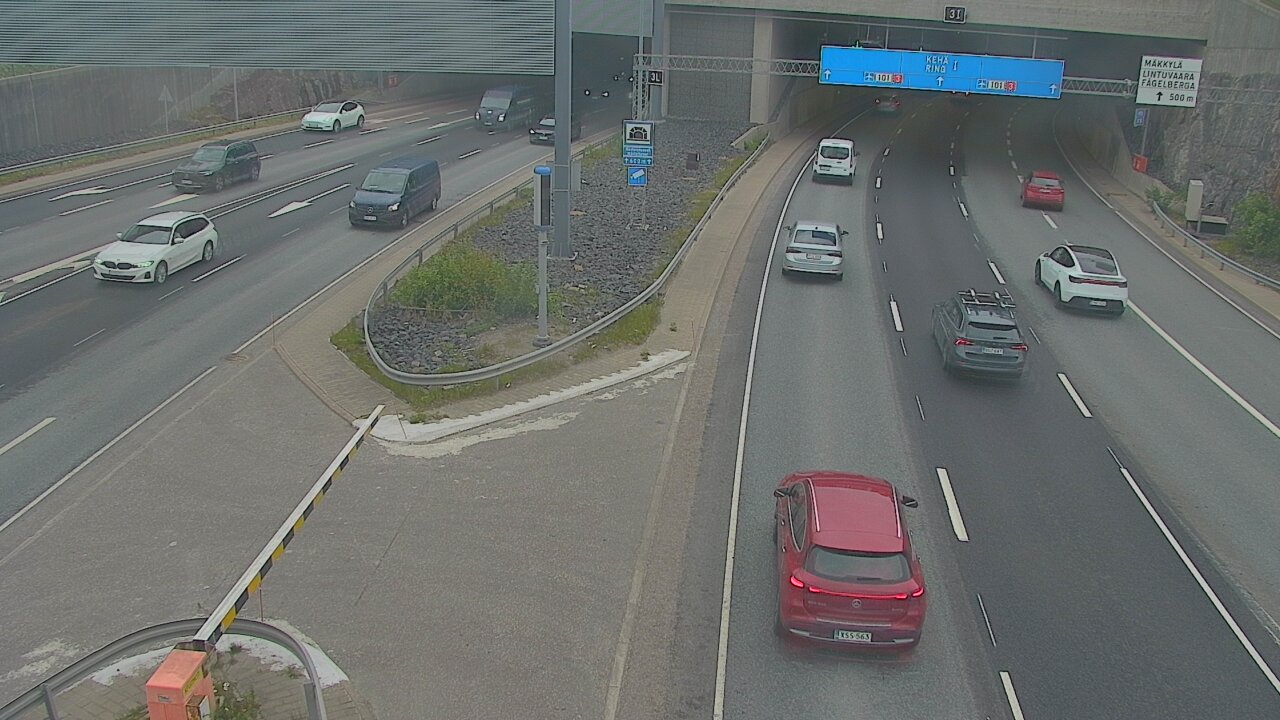 Weather Camera Image Väg 101 Mestarintunneli, puomi, Espoo, Uusimaa