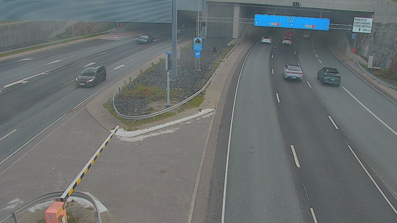 Kelikamerat Kuva Tie 101 Mestarintunneli, puomi länsi, Espoo, Uusimaa