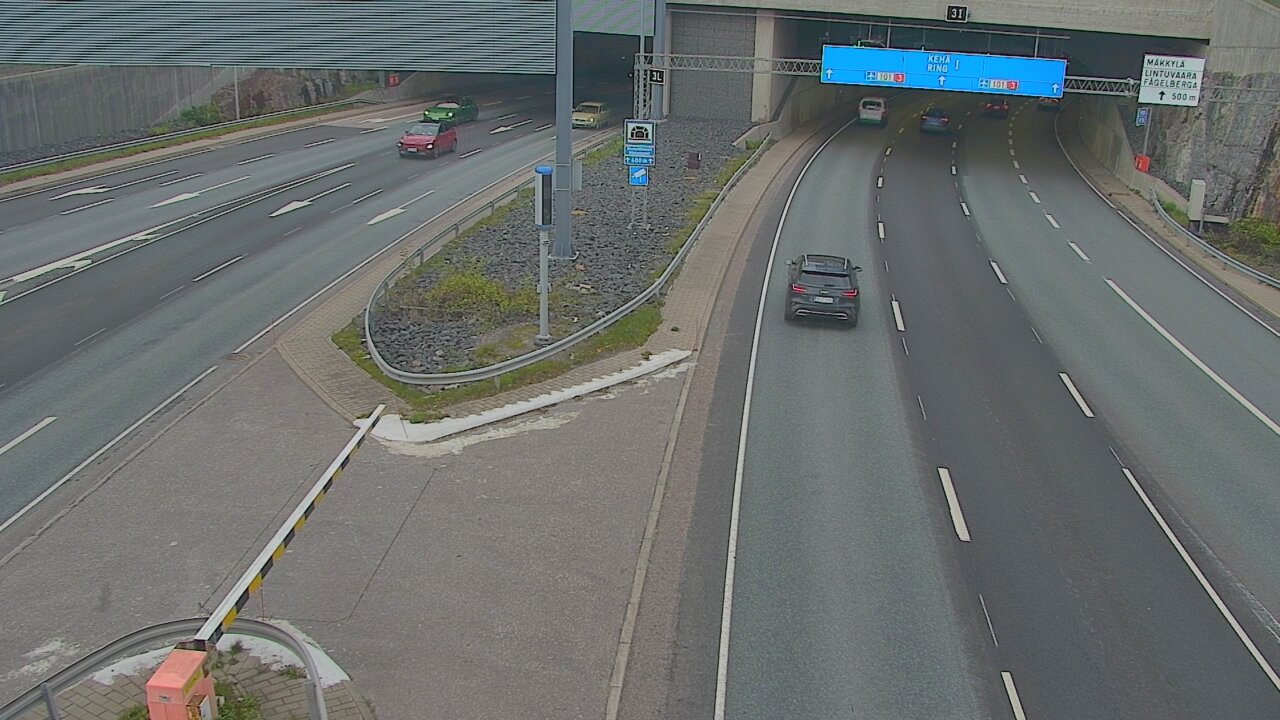 Kelikamerat Kuva Tie 101 Mestarintunneli, puomi länsi, Espoo, Uusimaa