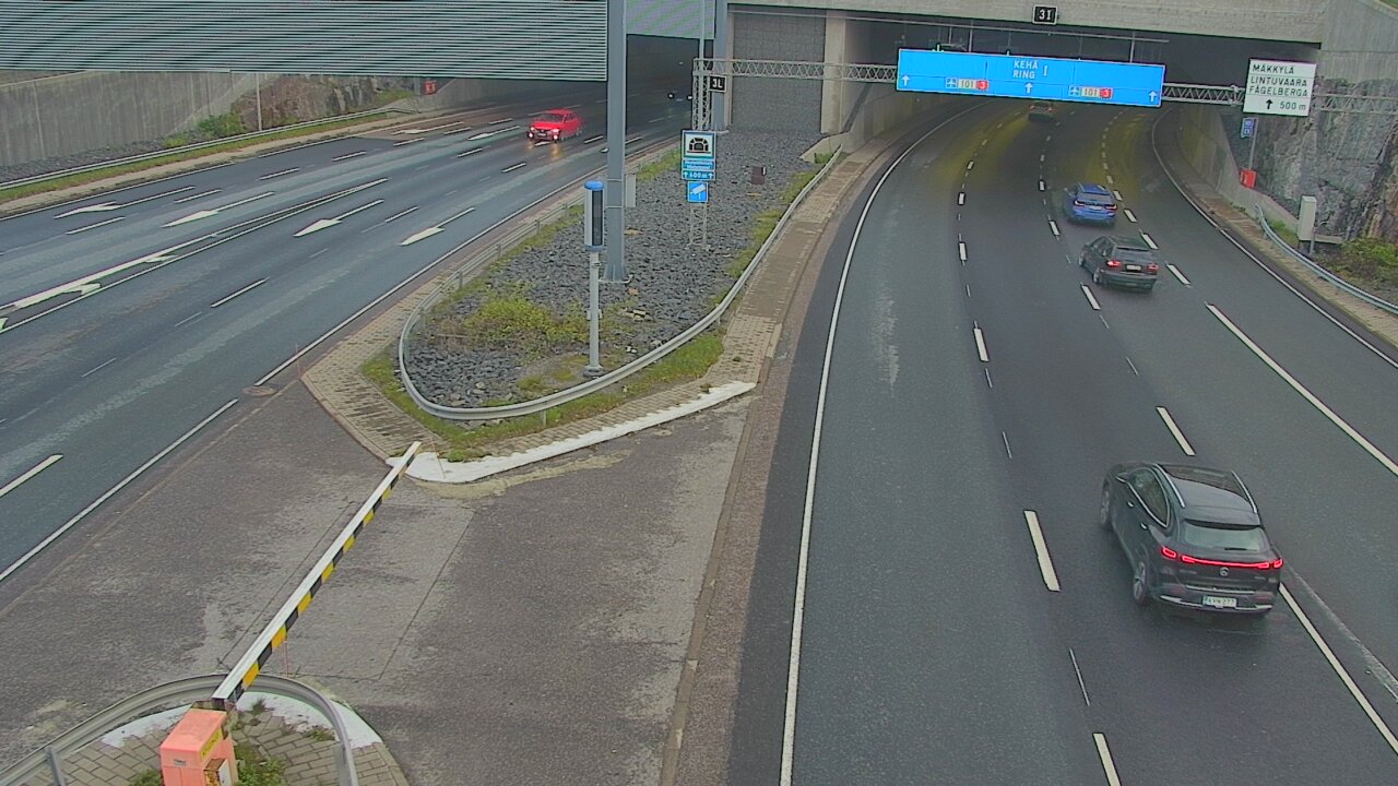 Weather Camera Image Road 101 Mestarintunneli, puomi, Espoo, Uusimaa