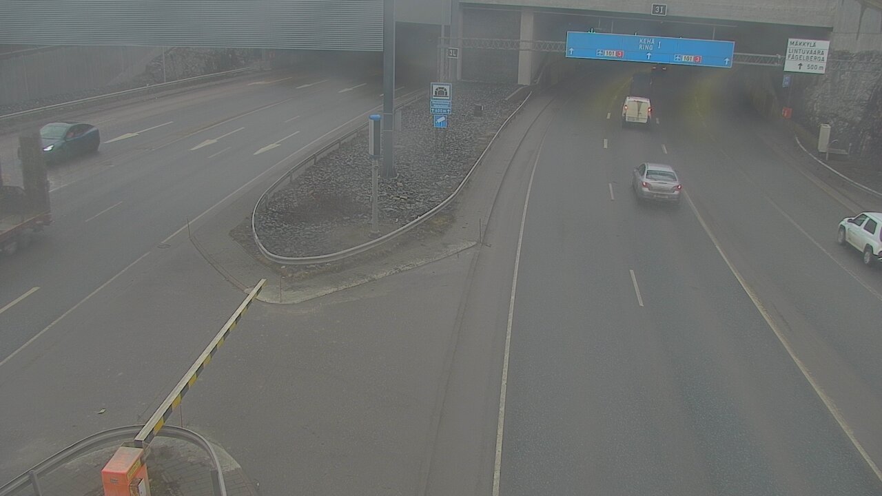 Weather Camera Image Road 101 Mestarintunneli, puomi, Espoo, Uusimaa