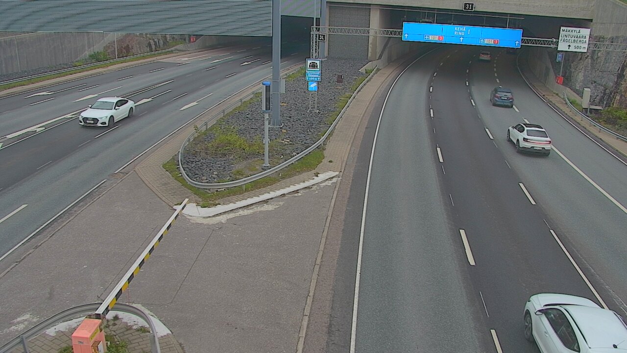 Kelikamerat Kuva Tie 101 Mestarintunneli, puomi länsi, Espoo, Uusimaa