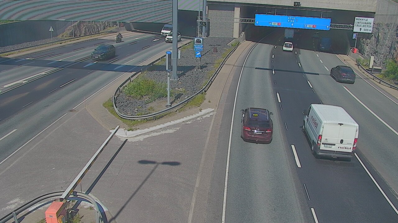 Kelikamerat Kuva Tie 101 Mestarintunneli, puomi länsi, Espoo, Uusimaa
