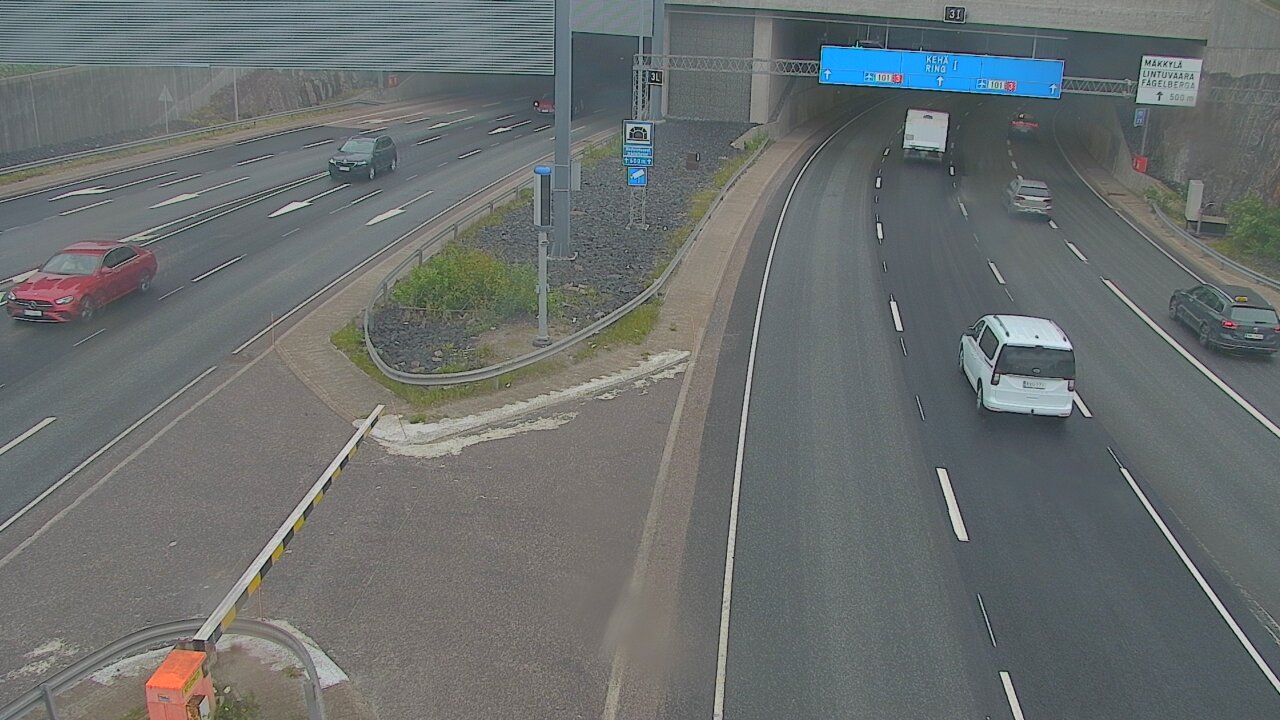 Weather Camera Image Road 101 Mestarintunneli, puomi, Espoo, Uusimaa