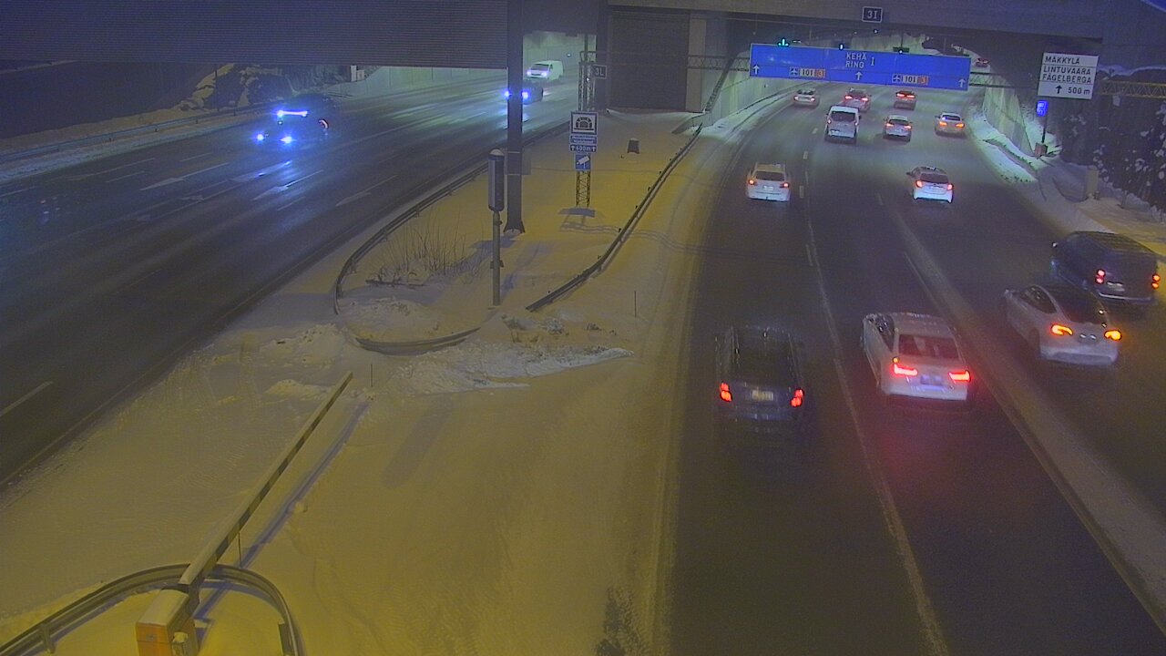 Kelikamerat Kuva Tie 101 Mestarintunneli, puomi länsi, Espoo, Uusimaa