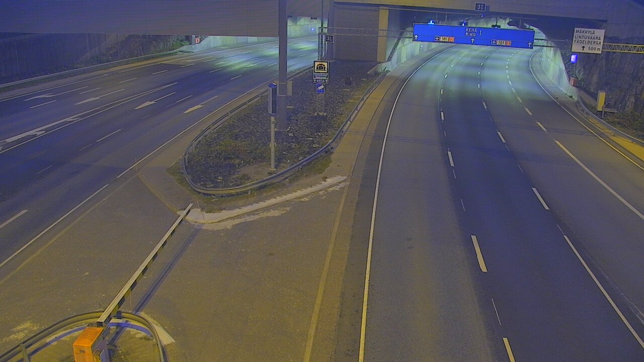 Kelikamerat Kuva Tie 101 Mestarintunneli, puomi länsi, Espoo, Uusimaa
