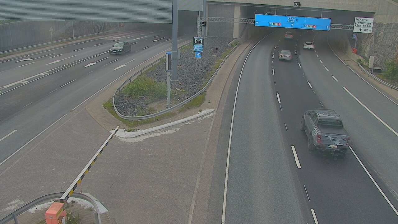Kelikamerat Kuva Tie 101 Mestarintunneli, puomi länsi, Espoo, Uusimaa