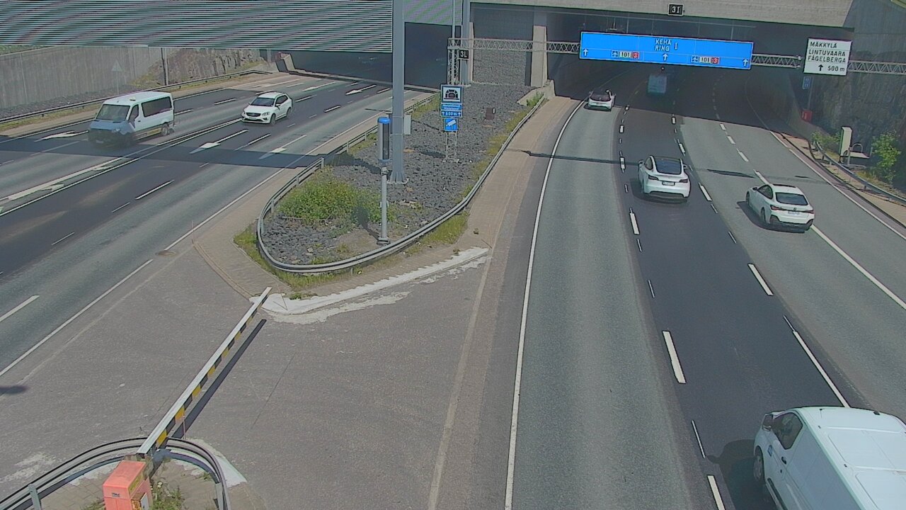 Kelikamerat Kuva Tie 101 Mestarintunneli, puomi länsi, Espoo, Uusimaa