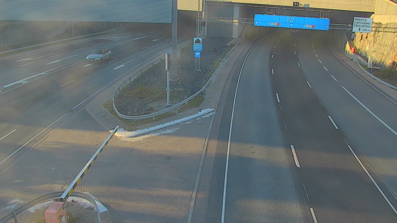 Kelikamerat Kuva Tie 101 Mestarintunneli, puomi länsi, Espoo, Uusimaa