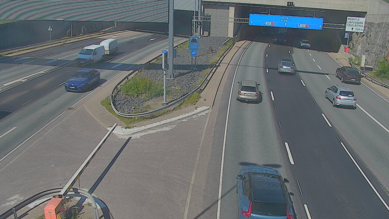 Kelikamerat Kuva Tie 101 Mestarintunneli, puomi länsi, Espoo, Uusimaa