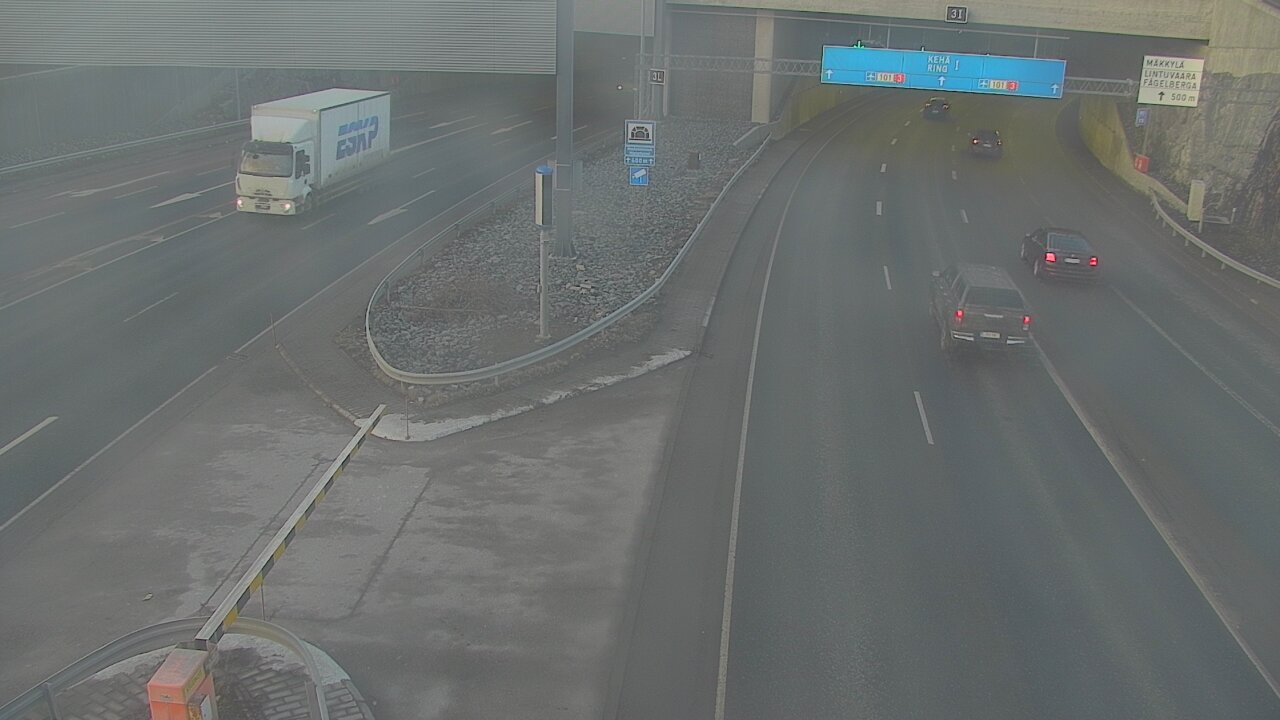 Weather Camera Image Väg 101 Mestarintunneli, puomi, Espoo, Uusimaa