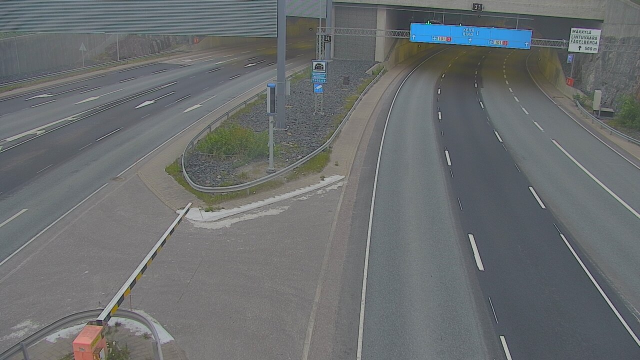 Kelikamerat Kuva Tie 101 Mestarintunneli, puomi länsi, Espoo, Uusimaa