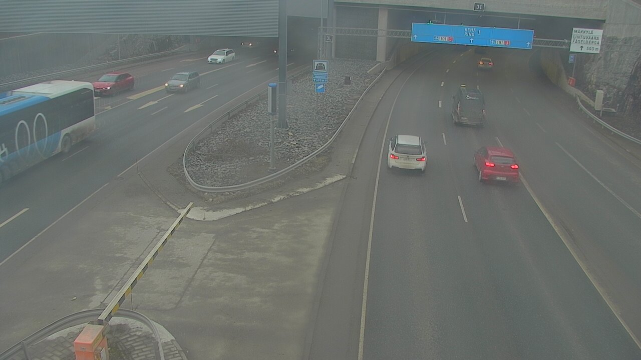 Weather Camera Image Väg 101 Mestarintunneli, puomi, Espoo, Uusimaa