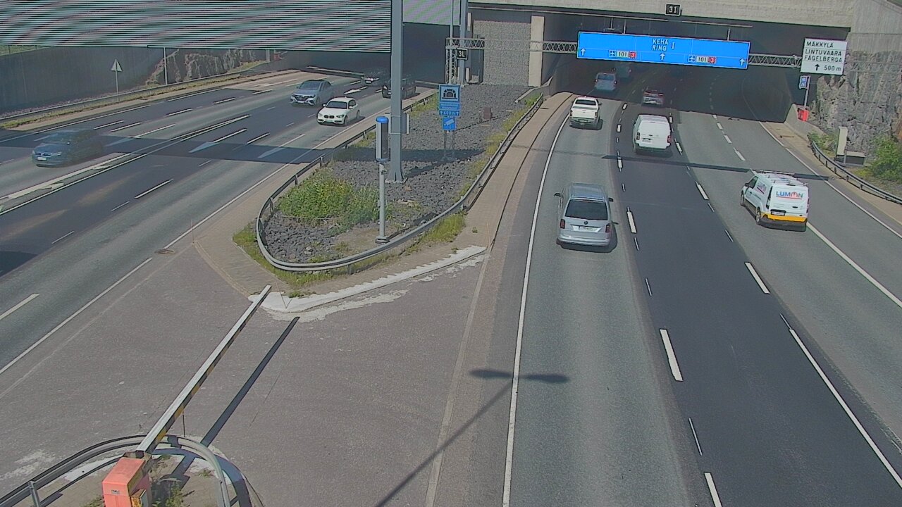 Kelikamerat Kuva Tie 101 Mestarintunneli, puomi länsi, Espoo, Uusimaa
