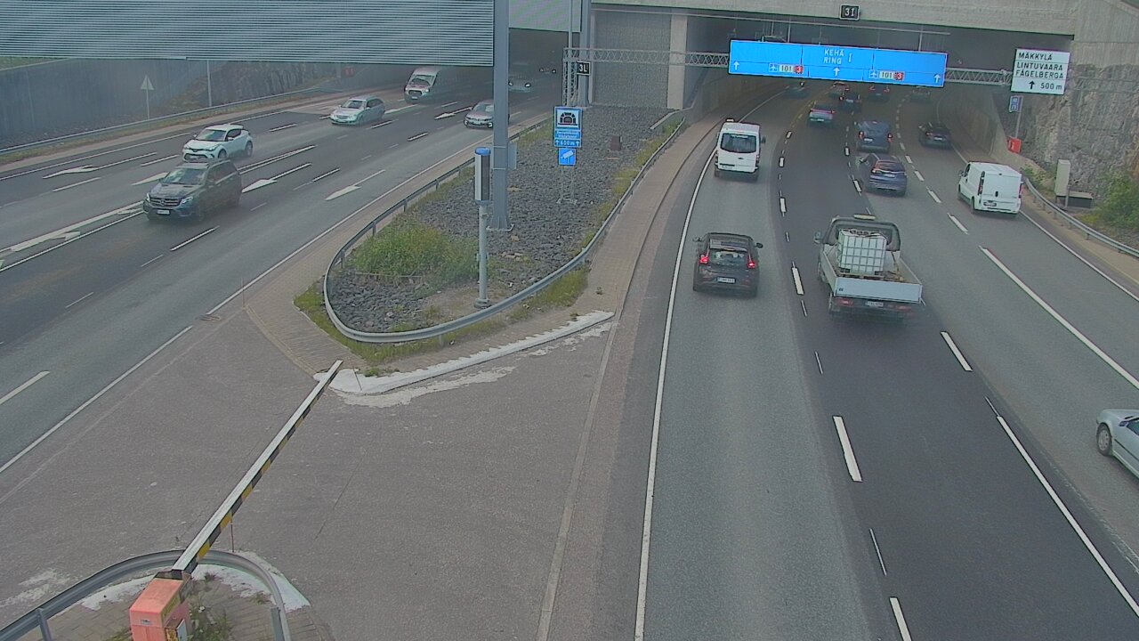 Kelikamerat Kuva Tie 101 Mestarintunneli, puomi länsi, Espoo, Uusimaa