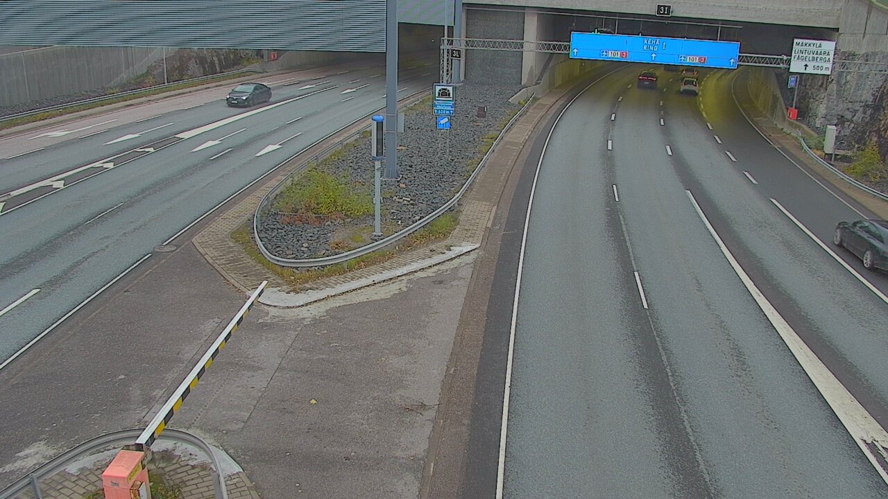 Kelikamerat Kuva Tie 101 Mestarintunneli, puomi länsi, Espoo, Uusimaa