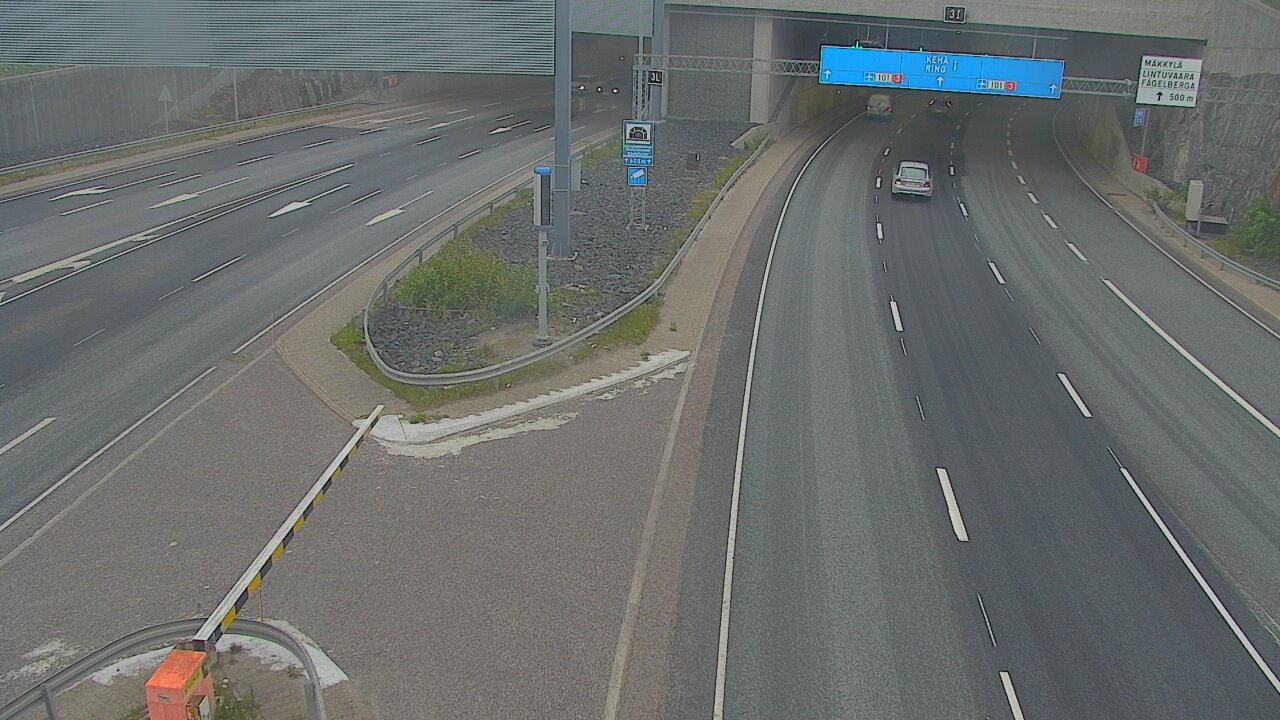 Weather Camera Image Väg 101 Mestarintunneli, puomi, Espoo, Uusimaa