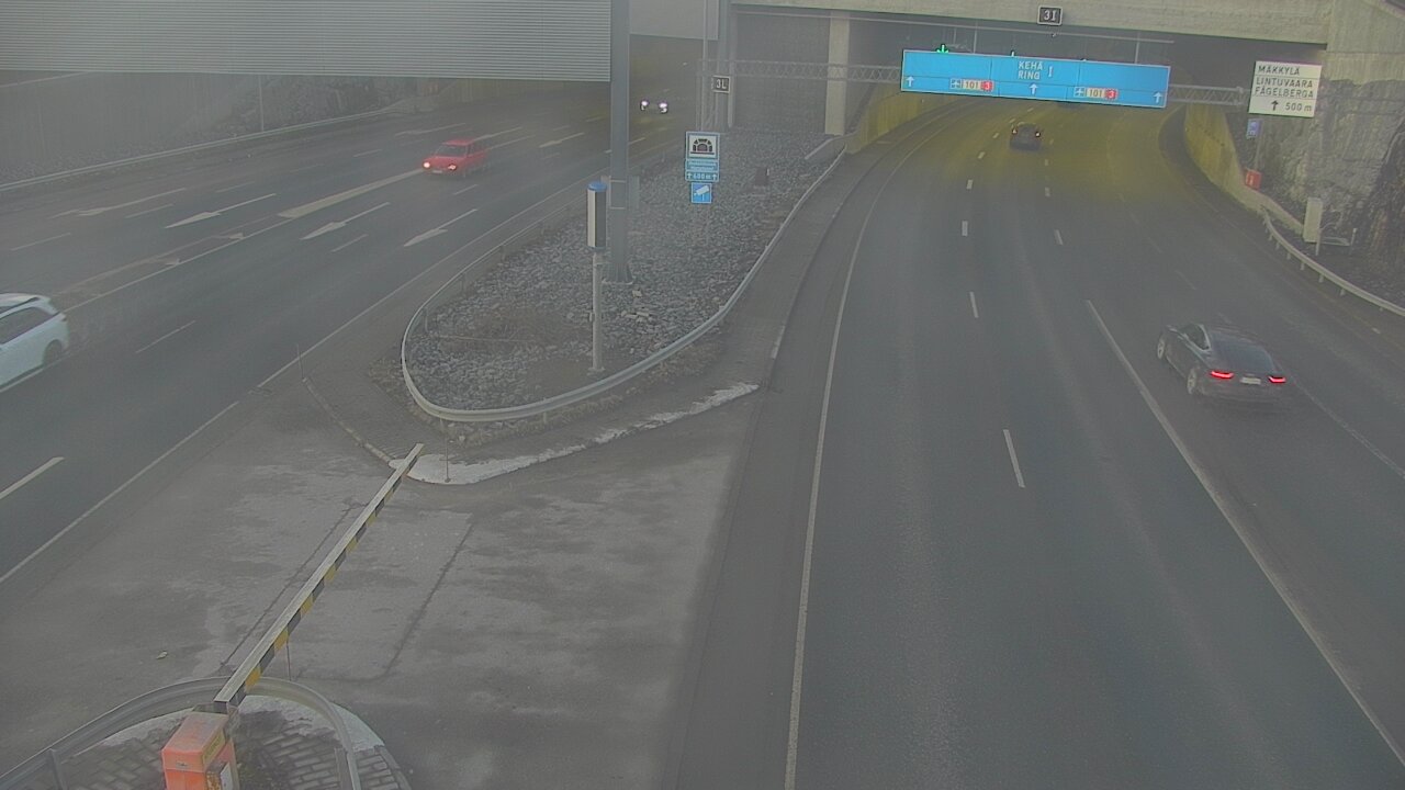 Weather Camera Image Väg 101 Mestarintunneli, puomi, Espoo, Uusimaa
