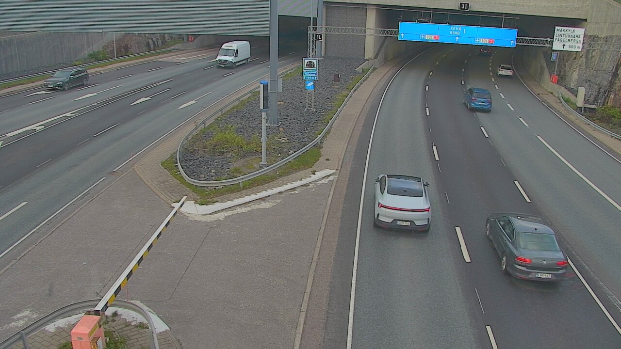 Kelikamerat Kuva Tie 101 Mestarintunneli, puomi länsi, Espoo, Uusimaa