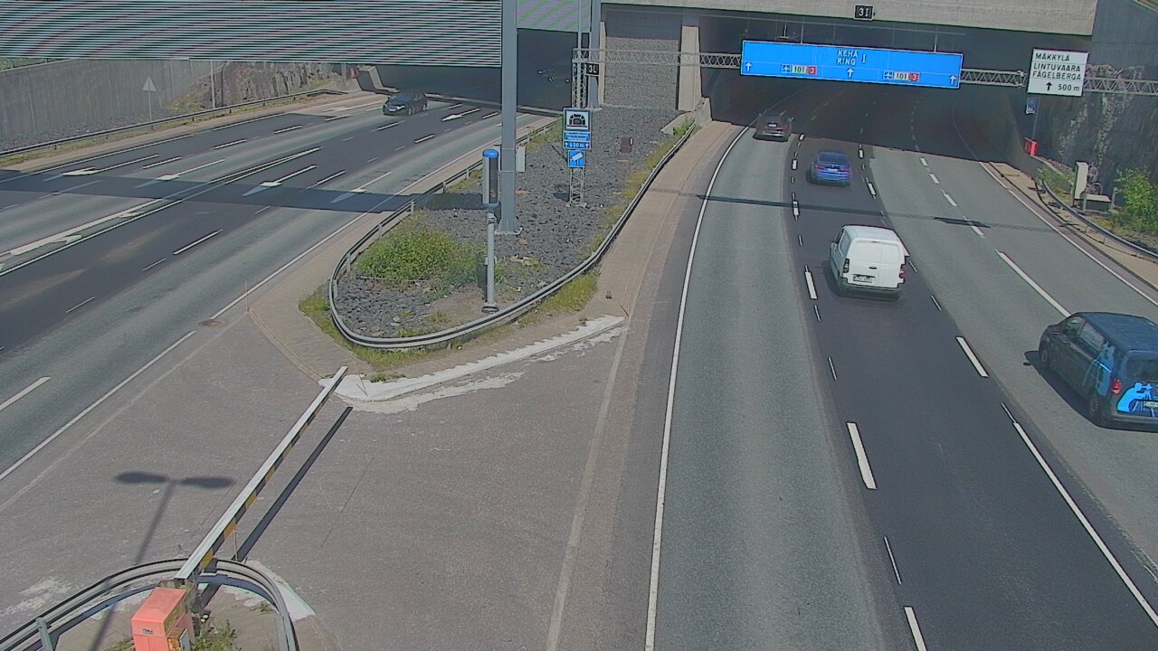 Kelikamerat Kuva Tie 101 Mestarintunneli, puomi länsi, Espoo, Uusimaa