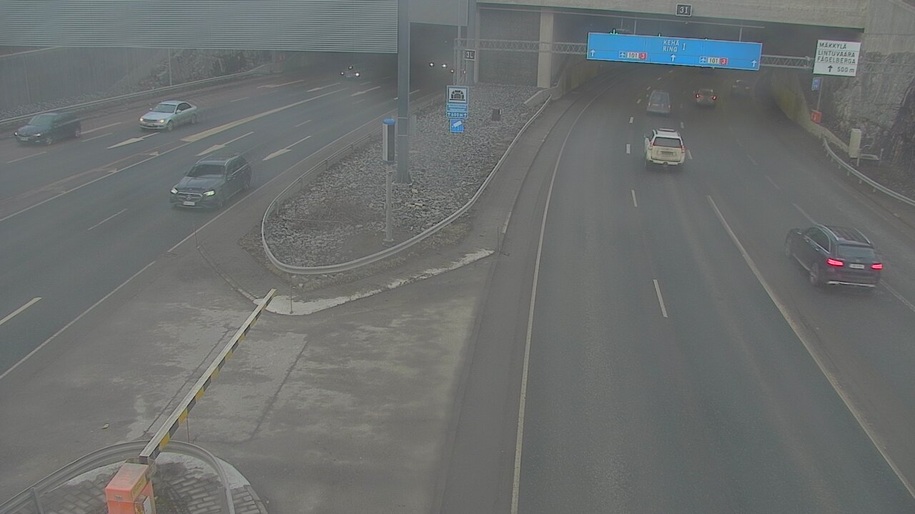 Weather Camera Image Väg 101 Mestarintunneli, puomi, Espoo, Uusimaa