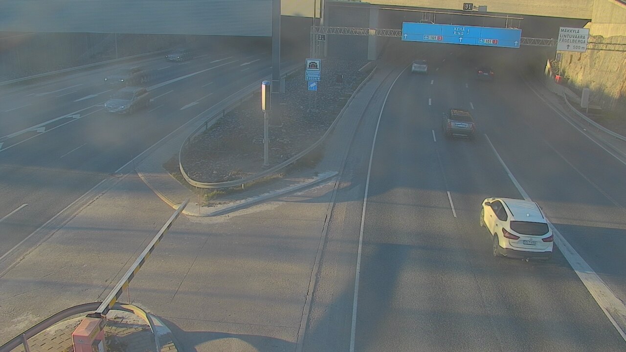 Kelikamerat Kuva Tie 101 Mestarintunneli, puomi länsi, Espoo, Uusimaa