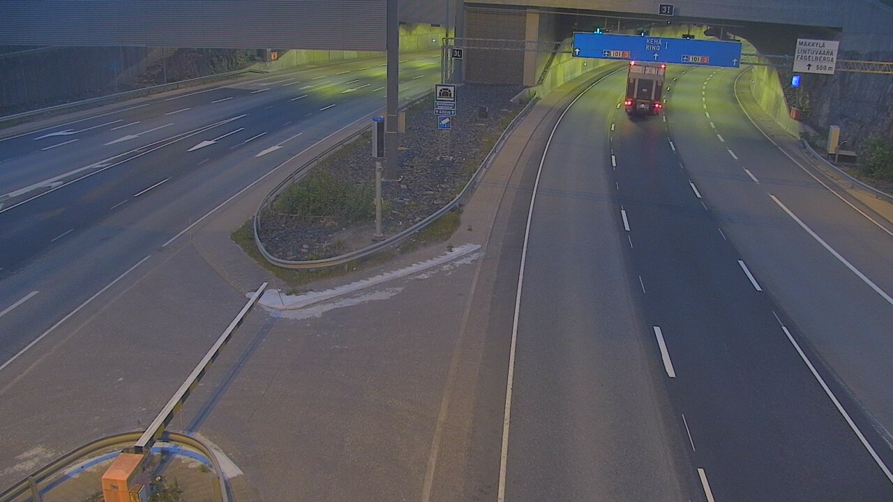 Kelikamerat Kuva Tie 101 Mestarintunneli, puomi länsi, Espoo, Uusimaa