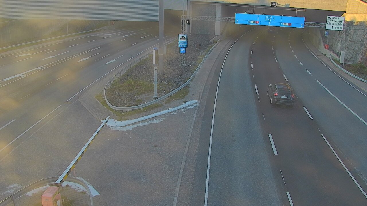 Kelikamerat Kuva Tie 101 Mestarintunneli, puomi länsi, Espoo, Uusimaa