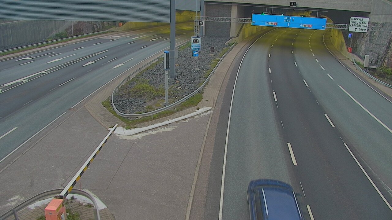 Kelikamerat Kuva Tie 101 Mestarintunneli, puomi länsi, Espoo, Uusimaa